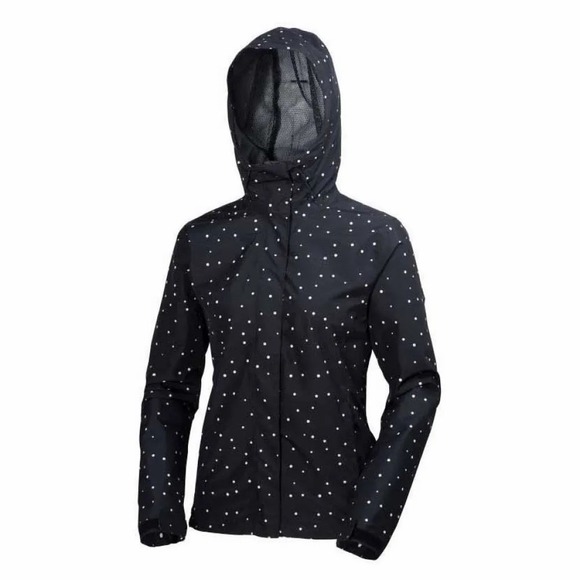 Helly Hansen Jackets & Blazers - Helly Hansen Women's Nine K Jacket black White Polk a Dot Size Medium EUC Rain